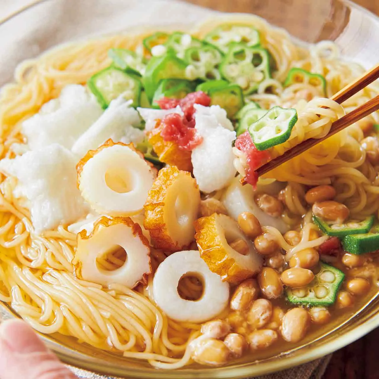 梅風味のねばねばあえ麺