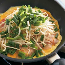こんがり焼く→蒸し焼き