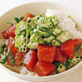 「まぐろの山かけ丼」の献立