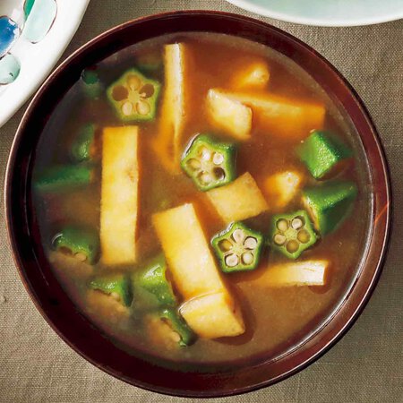 油揚げとオクラのみそ汁 By重信初江さんの料理レシピ プロのレシピならレタスクラブ