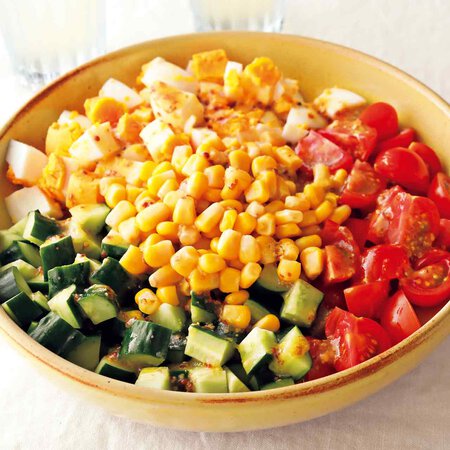 ゆで卵とコーンのコブサラダ By重信初江さんの料理レシピ プロのレシピならレタスクラブ
