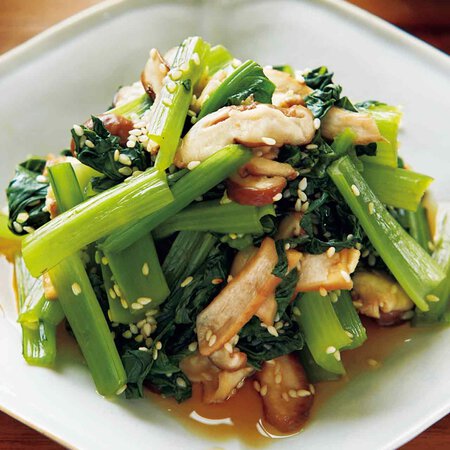 小松菜としいたけのごまあえ By上島亜紀さんの料理レシピ プロのレシピならレタスクラブ