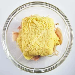麺を加えてレンチン