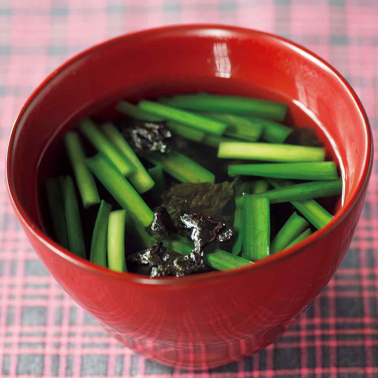 にらとのりのすまし汁