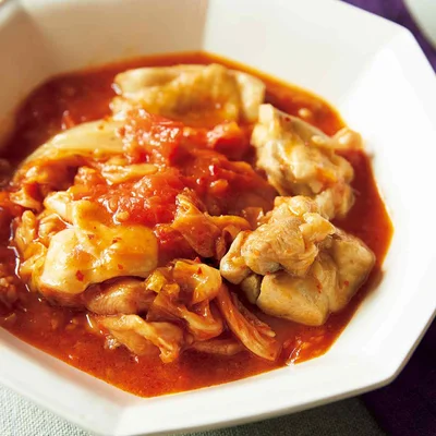 「とり肉のトマトキムチ煮」の献立