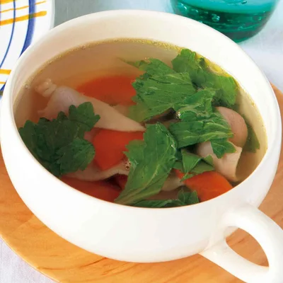 ハムとにんじんのスープ