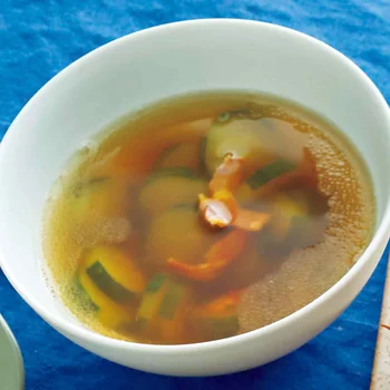 ベーコンときゅうりのスープ