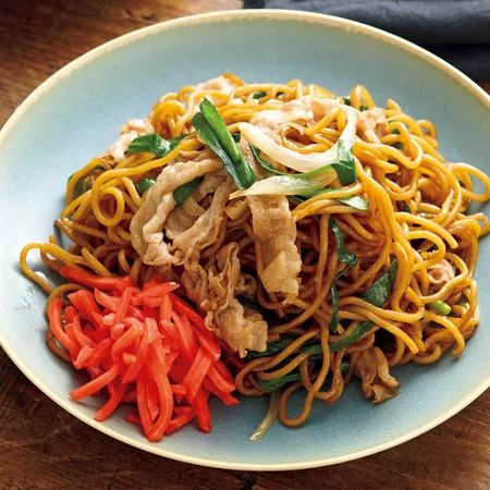 豚しゃぶ肉とにらの焼きそば