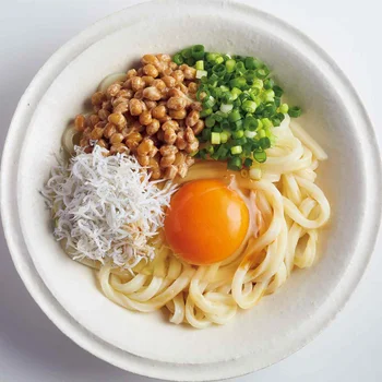 納豆しらす釜玉うどん