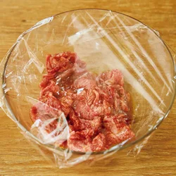 レンチン2分！ 肉にしっかり味をつけておくと、味がぼやけずおいしい。