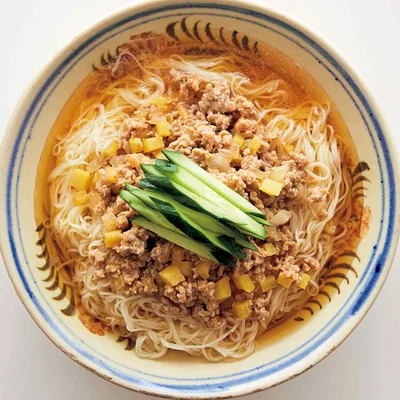 ジャージャー麺風ぶっかけそうめん