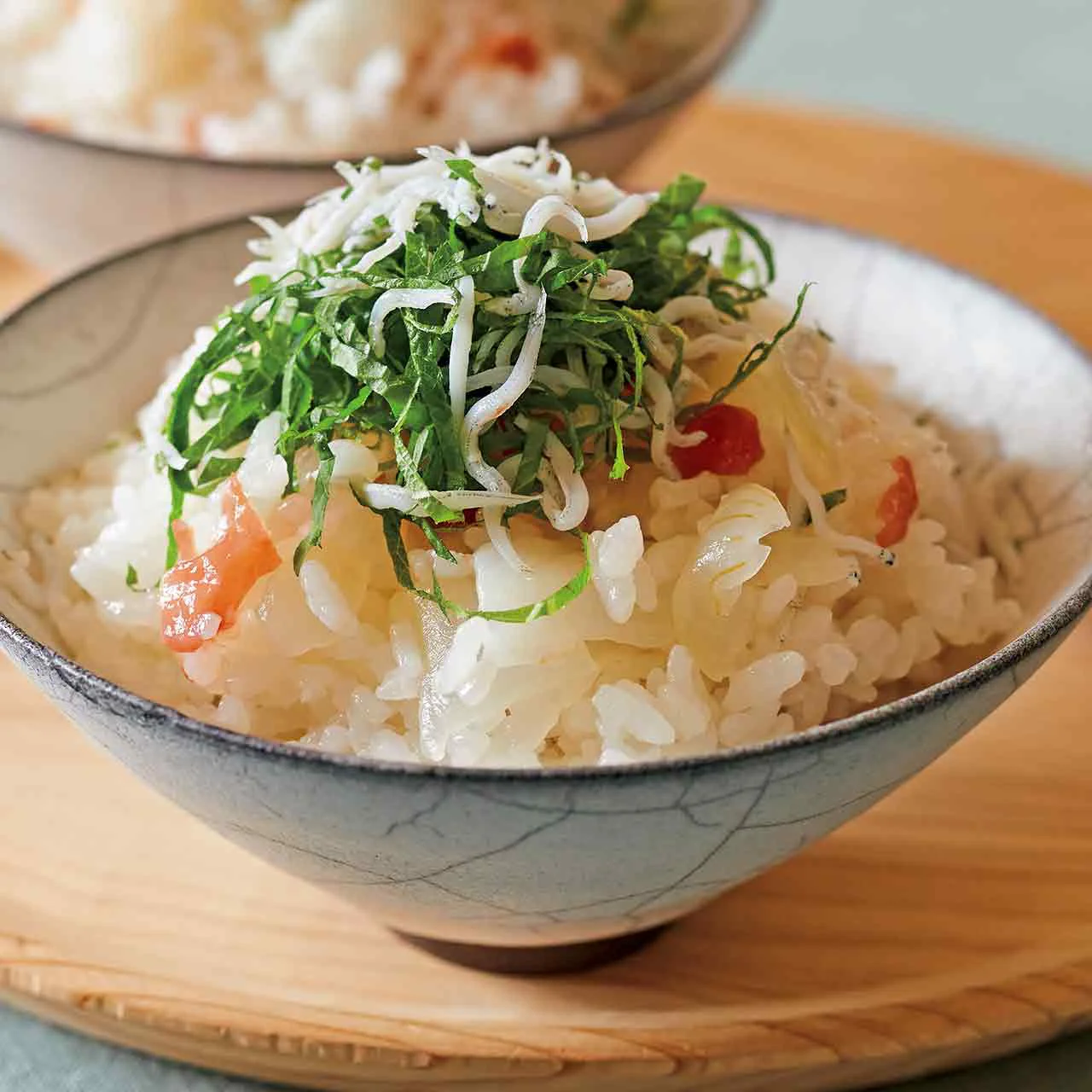 まるごと玉ねぎと梅の炊き込みご飯