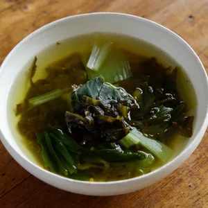 高菜とチンゲンサイのスープ