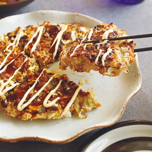 「お好み焼き風ハンバーグ」の献立