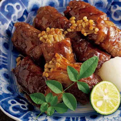 牛肉えのき巻き照り焼き