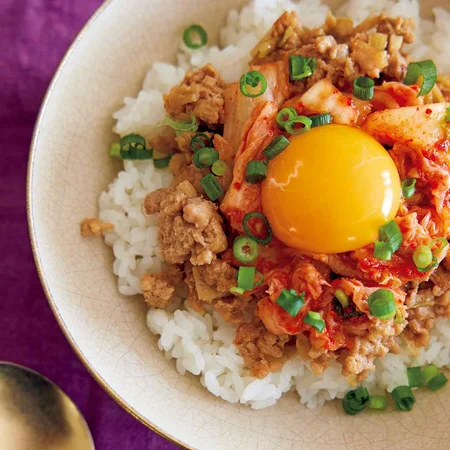 豚そぼろのビビンバ風丼