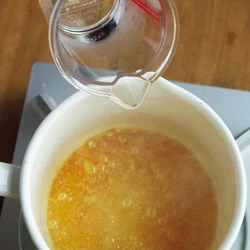 熱湯を入れるタイミングによって、甘～ほろ苦まで調整できる！
