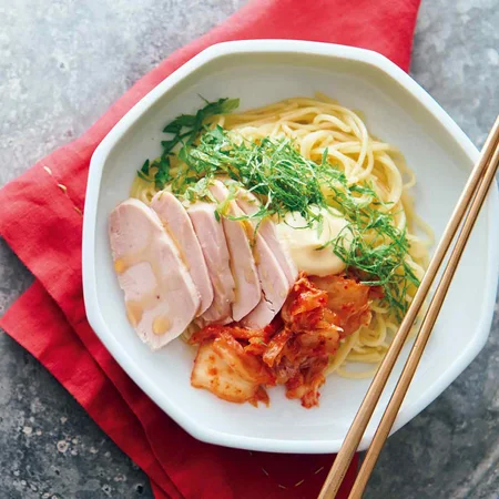 キムチマヨチキン麺