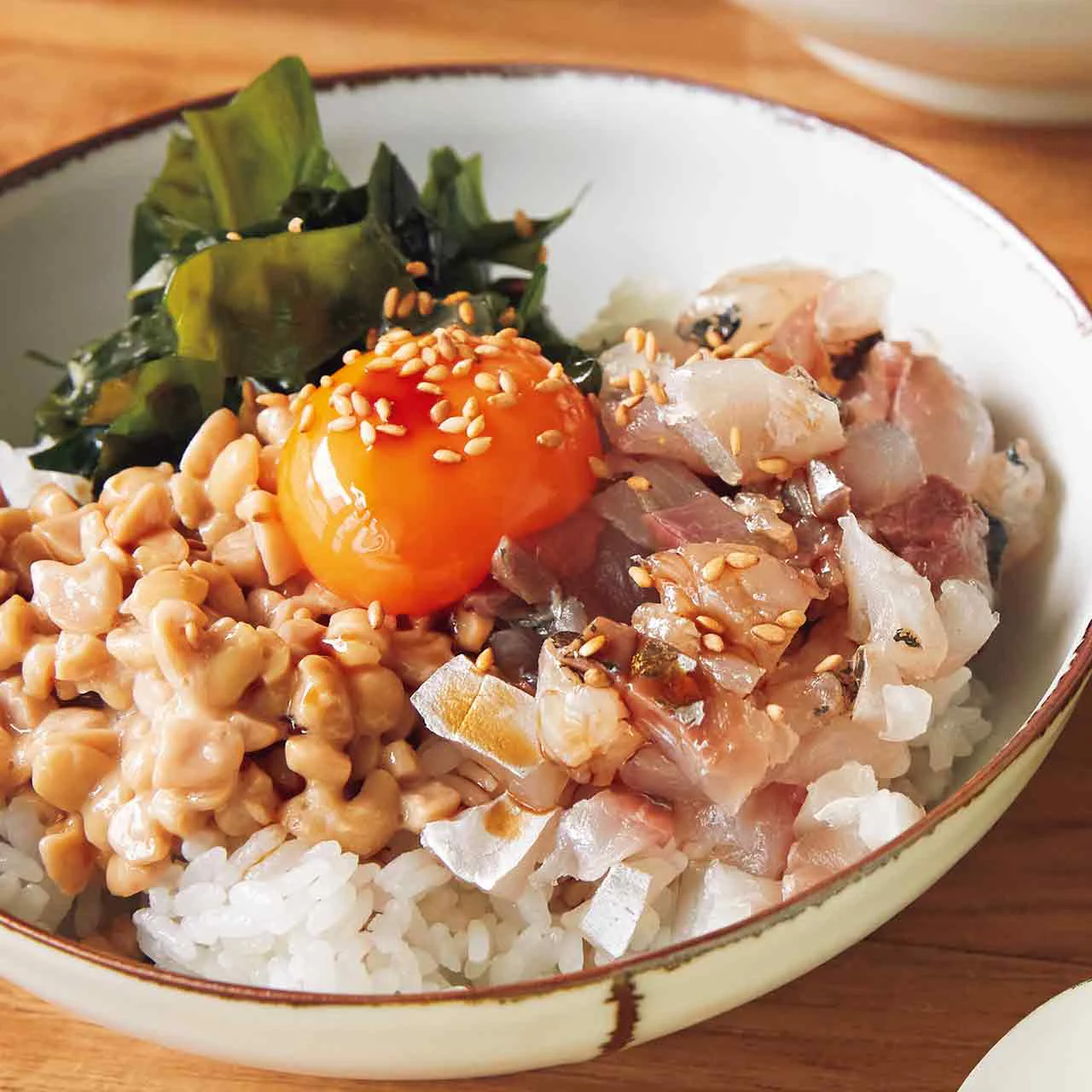 納豆あじ丼