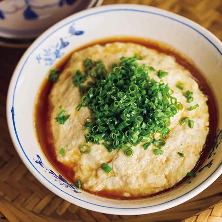 ひき肉と豆腐のふわふわレンジ蒸し