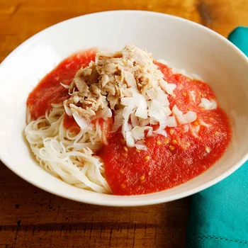 「トマトだれぶっかけそうめん」の献立