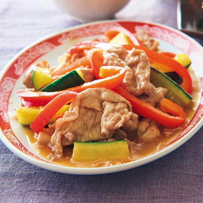 豚肉とパプリカのとろみ炒め