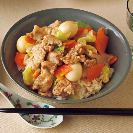 豚肉とキャベツの中華丼