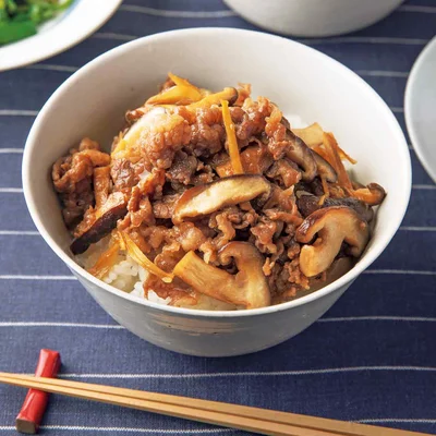 きのこ牛丼