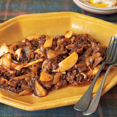 「牛肉とエリンギのケチャップ炒め」の献立