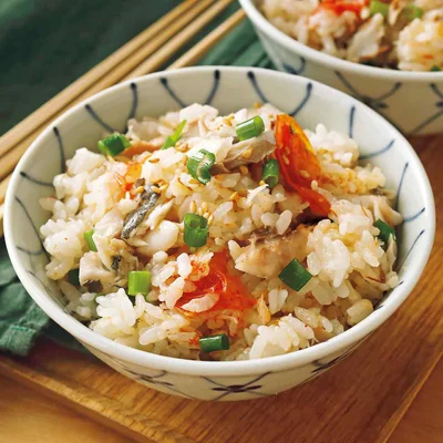 あじの干ものの炊き込みご飯