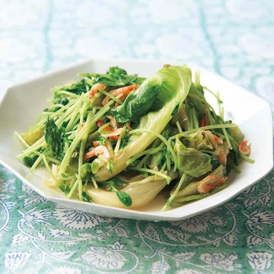 レタスと豆苗の蒸しもの