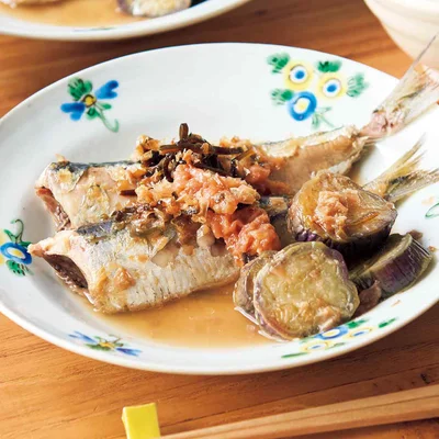 いわしとなすの梅煮