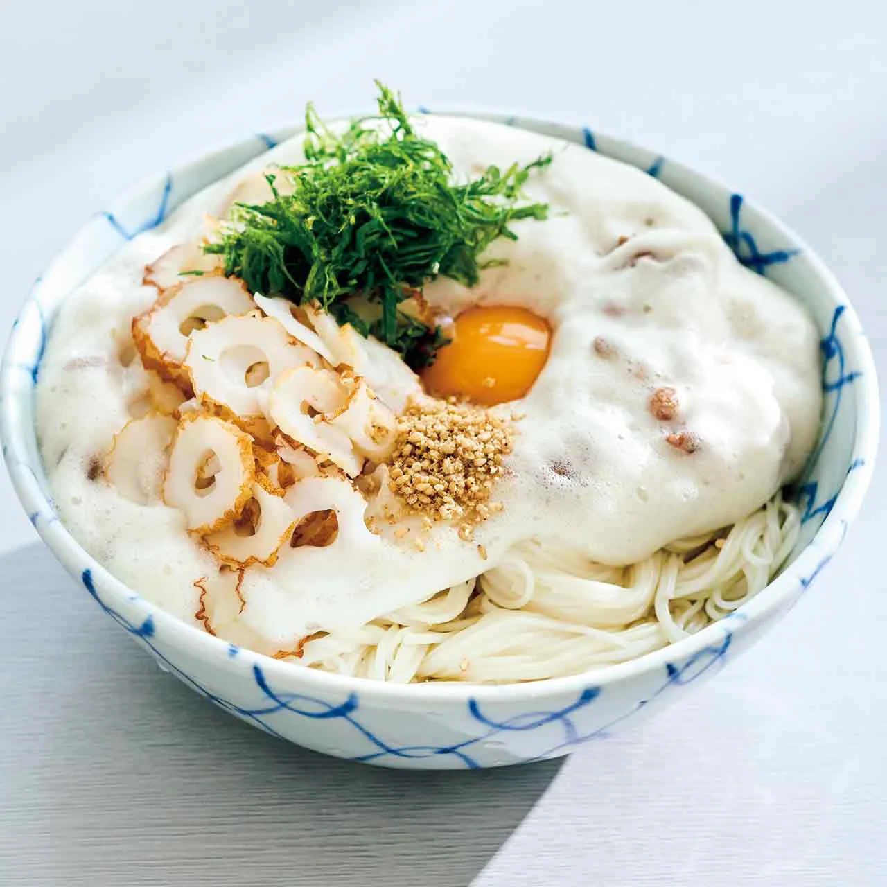 ふわふわ納豆とちくわのそうめん