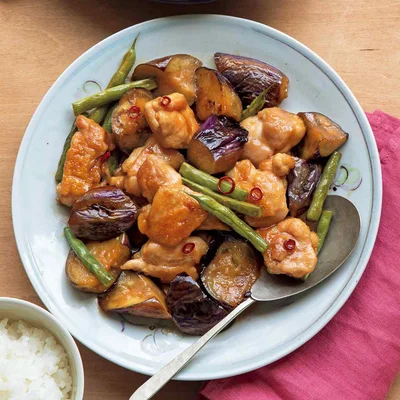 「とり肉と夏野菜の甘酢炒め」の献立
