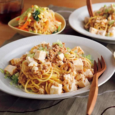 麻婆パスタ