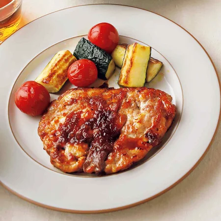 豚こまステーキオニオンソース
