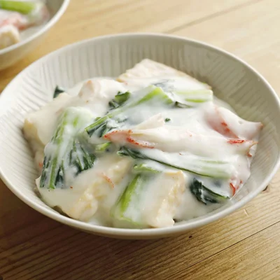厚揚げとかにかまの中華クリーム煮