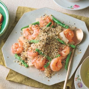 えびと大根の中華風カリカリパン粉