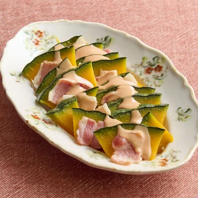 ベーコンとかぼちゃのレンジ蒸し