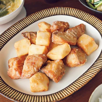 ぶりと長いものから揚げ