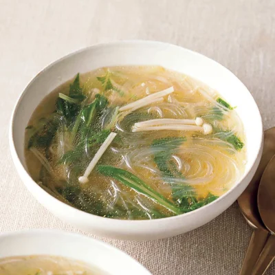水菜とえのきのスープ