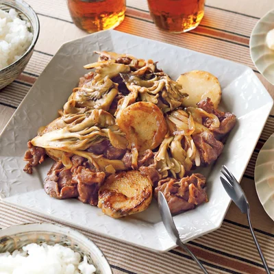 「牛肉とまいたけのオイスターソース炒め」の献立