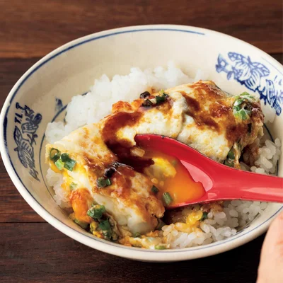 オイスター照りたまのっけご飯