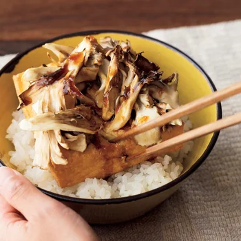 まるごと厚揚げのっけご飯