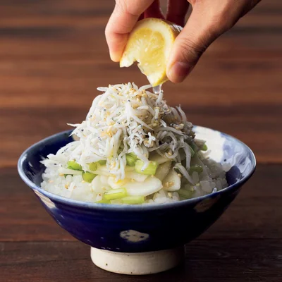 かぶとしらすのさっぱりのっけご飯