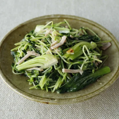 青菜のにんにく炒め