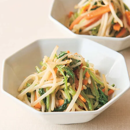 もやしとほうれん草のナムル