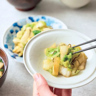 白菜の塩昆布漬け