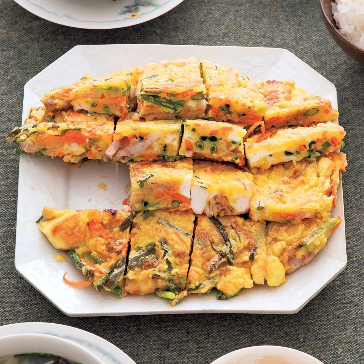 豚肉とたっぷり野菜の厚焼きチヂミ