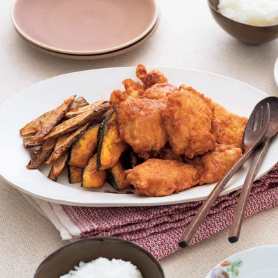 とり肉と野菜の揚げ漬け